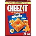 Cheez-It Cheese Crackers, Baked Snack Crackers, Lunch Snacks, Family Size, Extra Cheesy, 21oz Box (1 Box)