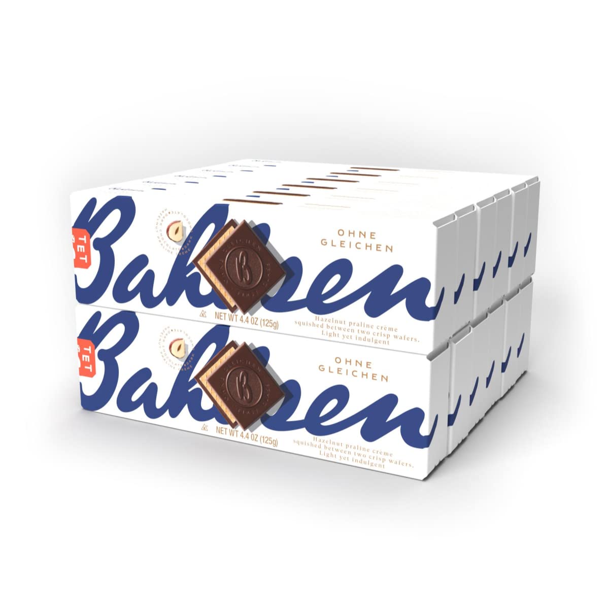 Bahlsen Ohne Gleichen First Class Dark Cookies (12 boxes) - Hazelnut wafers covered in rich dark European chocolate - 4.4 oz boxes
