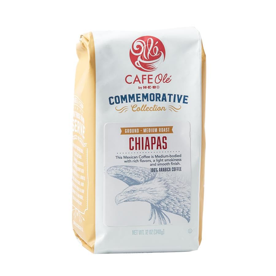 CAFE Ole Chiapas Ground Commemorative Collection Medium Roast Coffee 12oz (3 Bags)