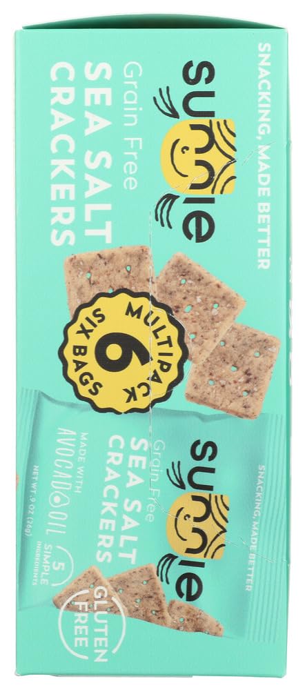 Sunnie, Crackers Sea Salt 6Ct Multipack, 0.9 Ounce
