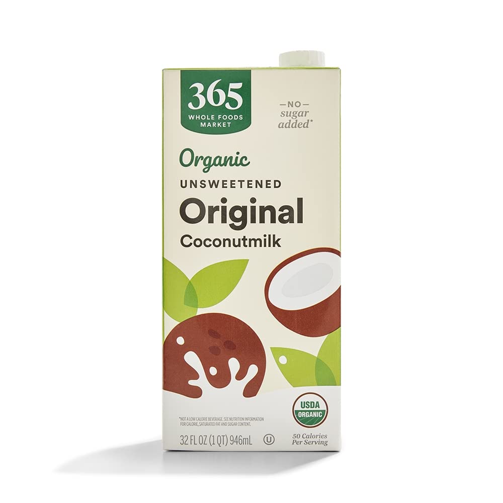 365 by Whole Foods Market, Organic Unsweet Original Coconut Milk, 32 Fl Oz