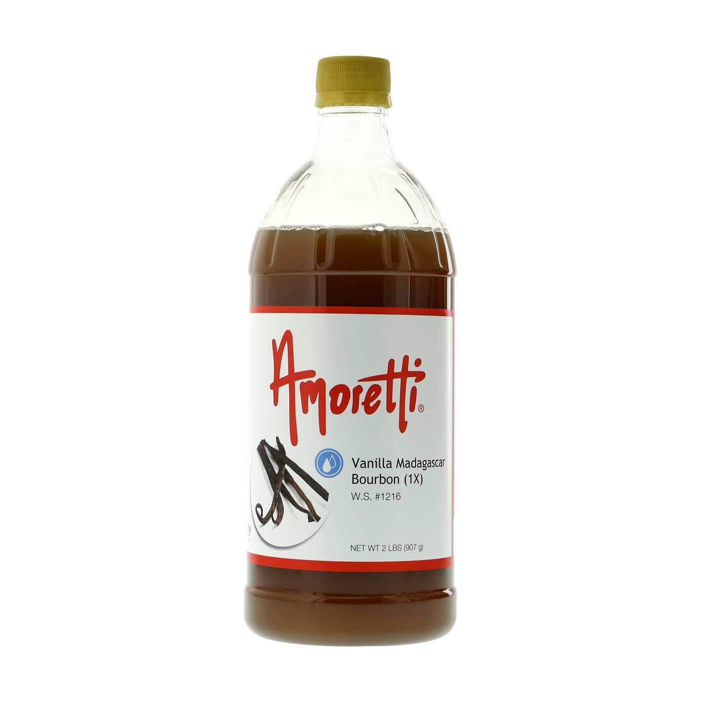Amoretti - Vanilla Madagascar Bourbon Extract Water Soluble (1X) 2 oz - Highly Concentrated & Perfect For Pastry, Savory, Brewing, and more