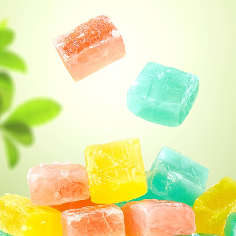Amber Gemstone Candy, Peach,&blueberry&passion fruit flavors,Gummy candy?Assorted Candy,Individually packaged,Snacks, 2.82oz (Pack of 1)
