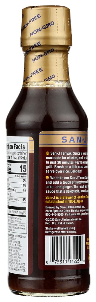 San-J Teriyaki Cooking Sauce, 10 Ounce (Pack of 6)