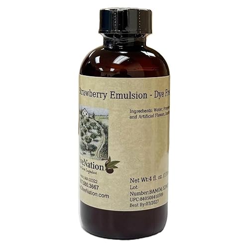 OliveNation Strawberry Emulsion - Dye Free - Strawberry Baking Emulsion with No Added Color for Concentrated Berry Flavor & Aroma In Baked Goods