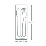 Vegware Compostable CPLA Plastic Utensils Set, Case of 250, Disposable Knife, Fork, Spoon, and Recycled Napkin, Renewable Material Made from Plants