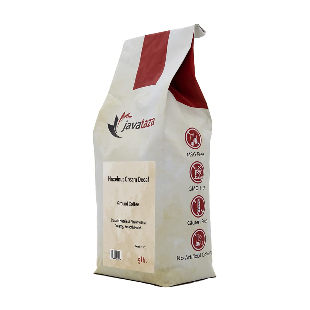 Hazelnut Cream Decaf Whole Bean Coffee 5lb. - Fairly Traded, Naturally Shade Grown (Whole Bean)