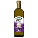 Mantova Garlic Extra Virgin Olive Oil (EVOO), Cold-Pressed and Imported from Italy 34 oz Glass Bottle - Flavorful Topping for Salads, Vegetables, and Pasta Dishes - Ideal for Dipping Italian Bread or Pan Frying - Convenient and Versatile (Pack of 2)