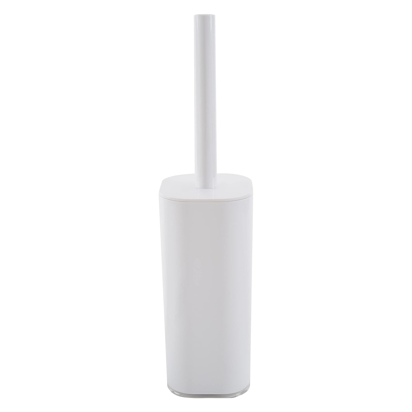 Bath Bliss Acrylic Bathroom Toilet Bowl Brush and Holder in White