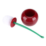 Toilet Brush & Holder, Cherry Shaped Bathroom Tool Toilet Bowl Brush and Holder Standing Set