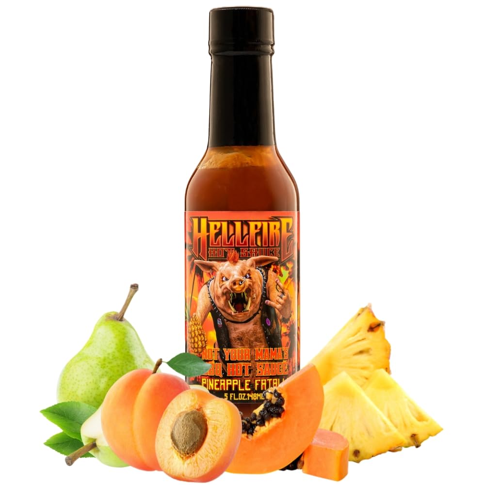 Hellfire Hot Sauce Not Your Mama's BBQ Hot Sauce Pineapple Fatalli