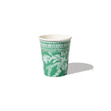 Coterie Green Toile Paper Cups (Set of 10) - Decorative & Durable Disposable Cups for Bridal Party, Birthday Party, Baby Shower, Tea Party, Spring