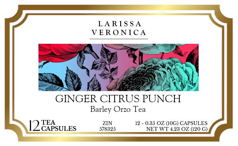 Ginger Citrus Punch Barley Orzo Tea (Single Serve K-Cup Pods) (12 pods, ZIN: 578325) - 3 Pack