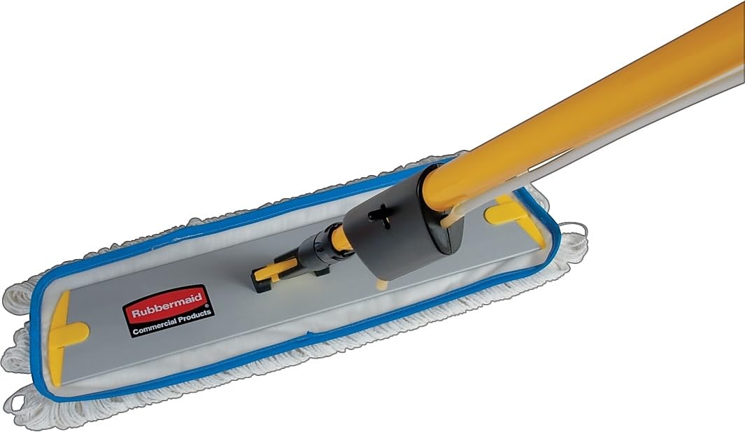 Rubbermaid Commercial Products 6" Flow Finish Pad, Blue, for Janitorial/Professional Cleaners and Heavy-Duty industrial Cleaning/Finishing on