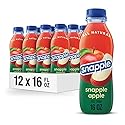 Snapple Apple Juice Drink, 16 Fl Oz Recycled Plastic Bottle, All Natural, No Artificial Flavors Or Sweeteners, Gluten-free, Contains 10% Real Juice 12