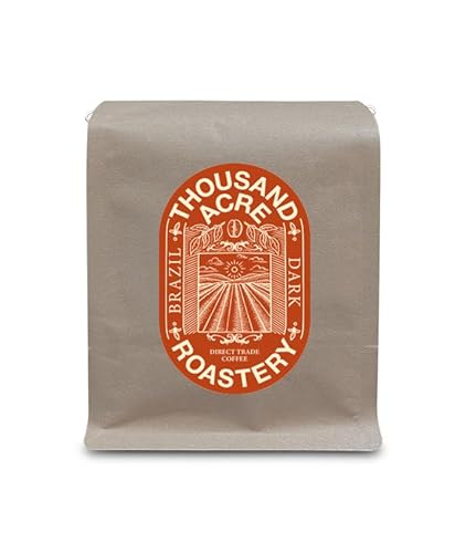 Thousand Acre Roastery | Premium Brazilian Ground Coffee Dark Roasts | From Cerrado, Brazil | Best Coffee Grounds for Ultimate Flavor | Authentic Dark