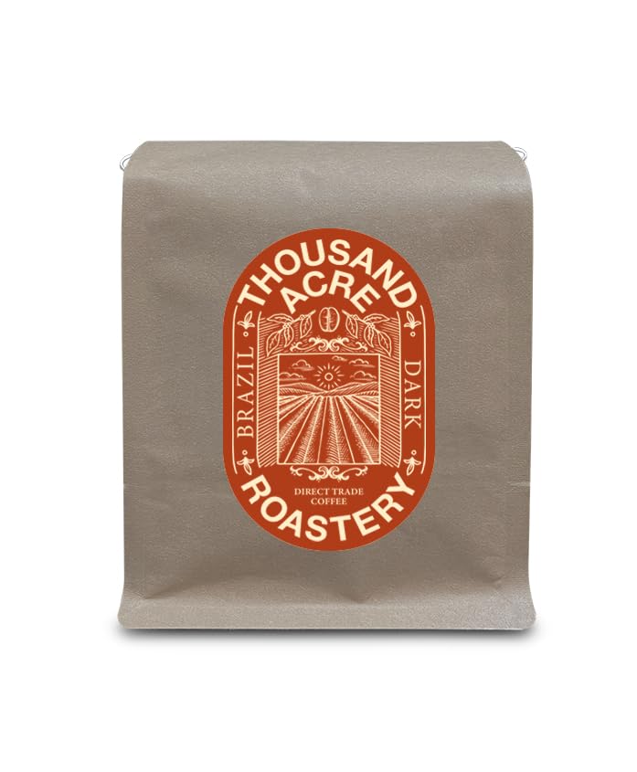 Thousand Acre Roastery | Premium Brazilian Ground Coffee Dark Roasts | From Cerrado, Brazil | Best Coffee Grounds for Ultimate Flavor | Authentic Dark