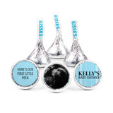Personalized Baby Shower DIY Kiss Stickers, Sonogram Photo (108ct) - Blue