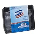 Dixie Cutlery Keeper with Heavy-Weight Polystyrene Forks, Knives and Teaspoons by GP PRO (Georgia-Pacific), Clear, CH0180DX7, 1,800 Count (Case of 1