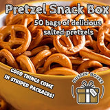 Bulk Mini Pretzels by Snyders, 100 Calorie Individual Packs, .9 oz. by Bussin Boxes (0.9 Ounce, Pack of 50)