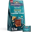 GHIRARDELLI Milk Chocolate Sea Salt Caramel Cookie Squares, 5.2 oz Bag