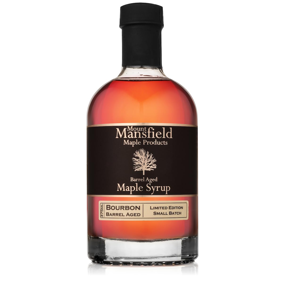 Mansfield Maple Bourbon Barrel Aged Pure Vermont Maple Syrup 375ml