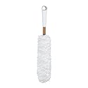 Full Circle Dust Whisperer Microfiber Duster - Machine Washable, For Ceiling Fans, Blinds, Furniture - White