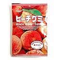 Kasugai Peach Gummy Candy 3.77 oz each (3 Items Per Order)
