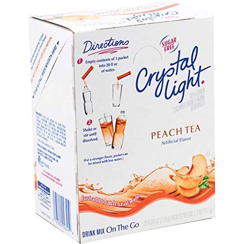 Crystal Light On-The-Go Drink Mix, Peach Tea (Pack of 90)