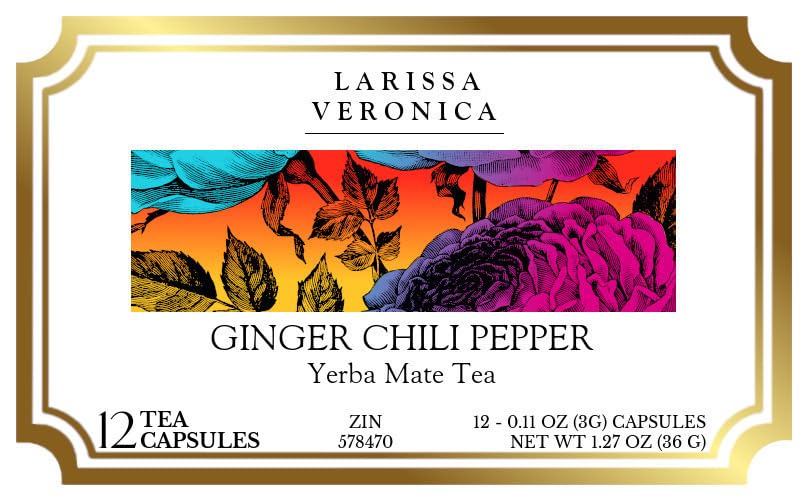 Ginger Chili Pepper Yerba Mate Tea (Single Serve K-Cup Pods) (12 pods, ZIN: 578470) - 2 Pack