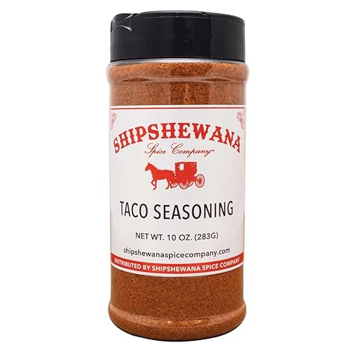 Shipshewana Spice Company Taco Seasoning, 10 oz - Bold Tex?Mex Spice Blend with Chili Powder, Cumin, Paprika & Cayenne for Tacos, Burritos & Ground