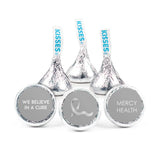 324ct Personalized Grey Ribbon Brain Cancer Awareness Kiss Stickers