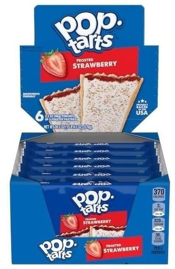 Pop-Tarts Classic Frosted Toaster Pastries, Breakfast Foods, Kids Snacks, Strawberry, Blueberry, and Brown Sugar Cinnamon, (Pack of 36) - with Make