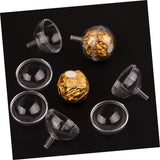 Uonlytech 100pcs Plastic Chocolate Cup Wrappers for Candy Bouquet Decoration Hollow Candy Holder for Valentine's Day and Packaging