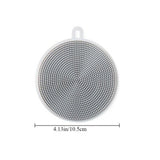 4 Pcs Silicone Dish Scrubber, Multipurpose Round Silicone Sponges Reusable Dish Brush for Kitchen Dishes Plate Fruits Vegetables Washing and Cleaning