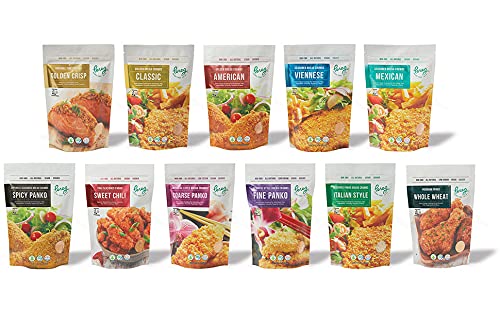 Pereg Spicy Panko Bread Crumbs - 9 Oz - Breadcrumbs with Hot Spicy Flavor - Best for Coating & Stuffing - Schnitzel, Seafood, Poultry, Vegetables, Meatballs(Pack of 1)