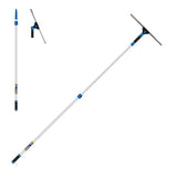 Unger Professional Connect and Clean 18” Grip Swivel Window, Glass Squeegee, and 8’ Pole, 180-Degree Pivoting Handle with Lock, Cleaning Supplies