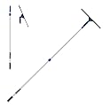 Unger Professional Connect and Clean 18” Grip Swivel Window, Glass Squeegee, and 8’ Pole, 180-Degree Pivoting Handle with Lock, Cleaning Supplies