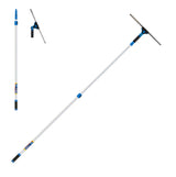 Unger Professional Connect and Clean 18” Grip Swivel Window, Glass Squeegee, and 8’ Pole, 180-Degree Pivoting Handle with Lock, Cleaning Supplies
