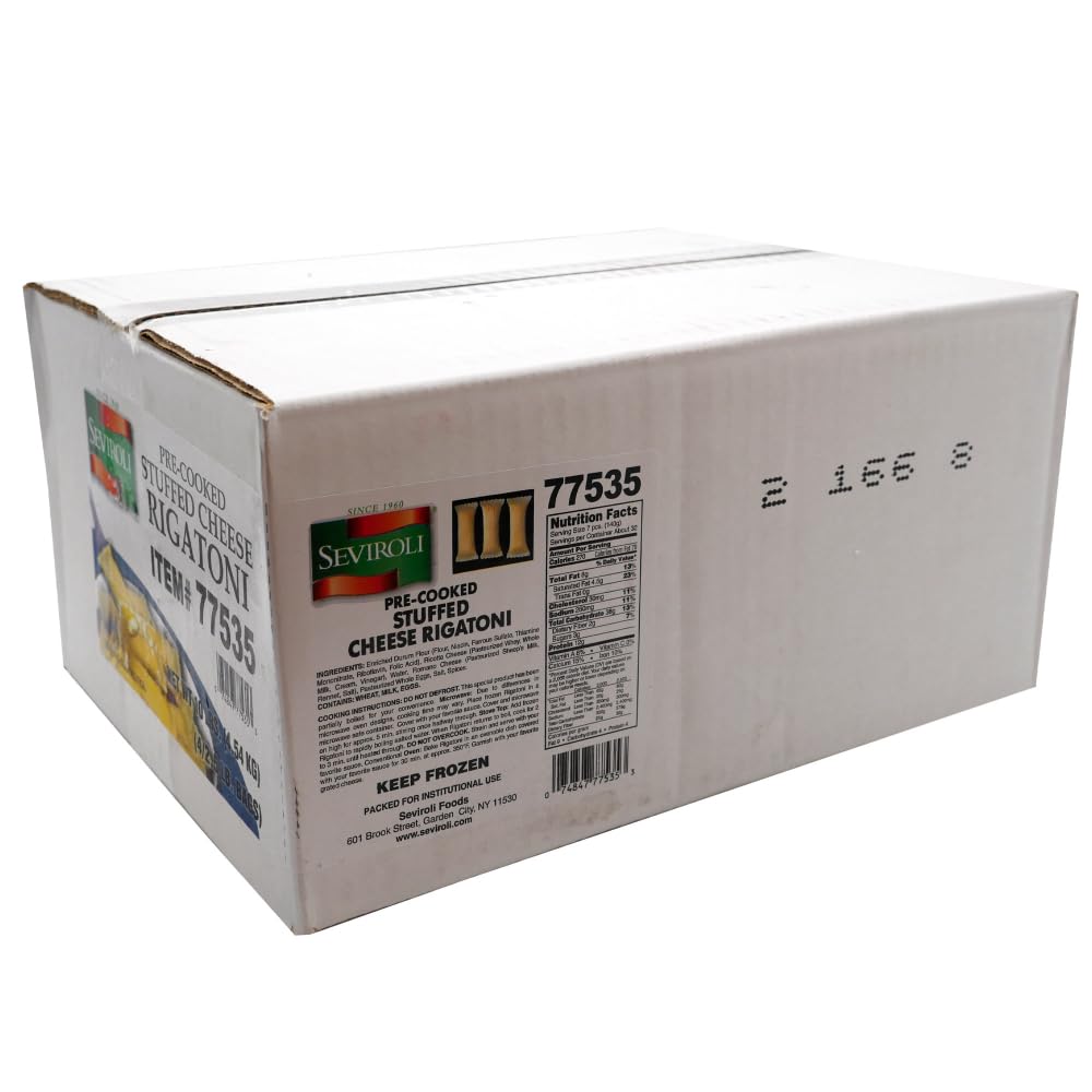 Seviroli Foods Stuffed Rigatoni Pasta, 10 Pound -- 1 each.