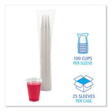 Boardwalk BWKTRANSCUP9CT 9 oz. Polypropylene Plastic Cold Cups - Translucent (100 Cups/Sleeve, 25 Sleeves/Carton)