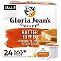 Gloria Jean's Coffees Butter Toffee, Single-Serve Keurig K-Cup Pods, Flavored Medium Roast Coffee, 24 Count (Pack of 1)