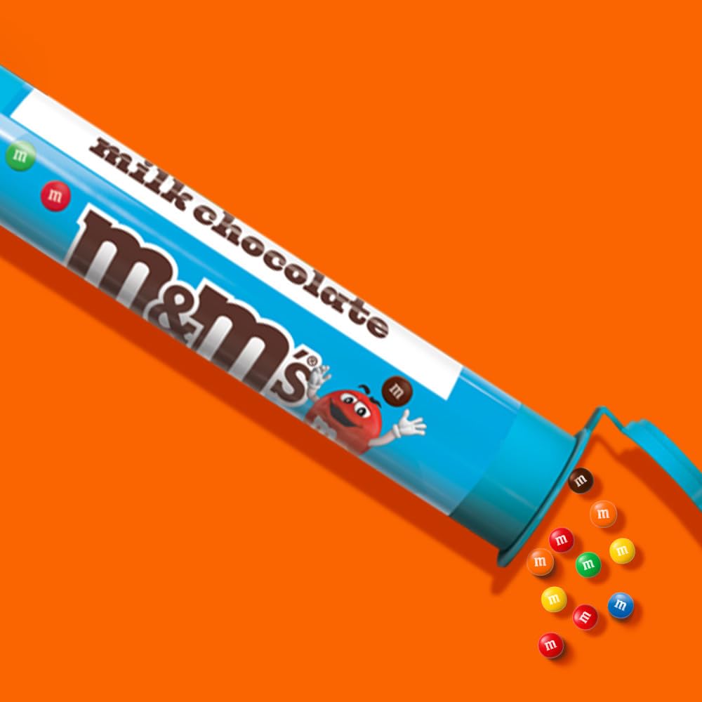 M&M'S Milk Chocolate MINIS Size Candy 1.77-Ounce Tube 24-Count