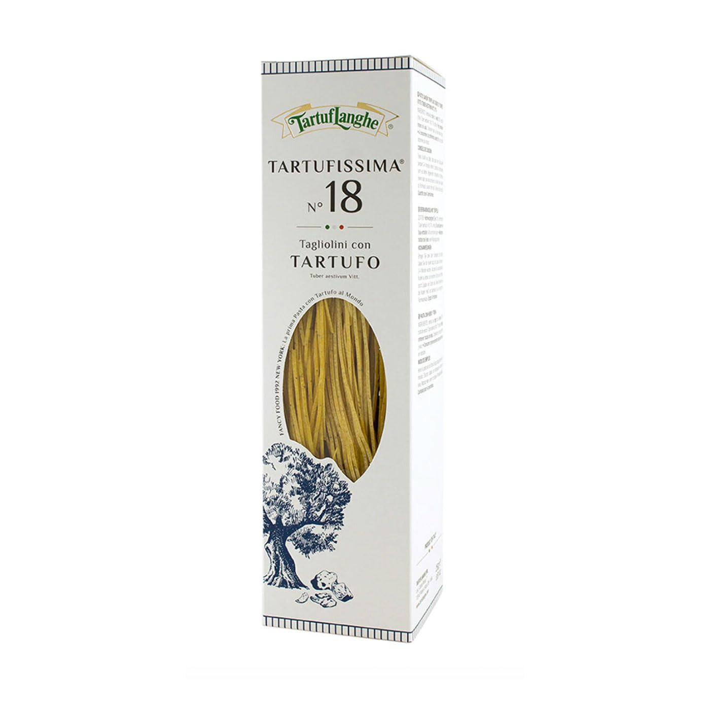 TartufLanghe Egg Tagliolini with Black Summer Truffle Gourmet Italian Pasta for Sauces Meats Appetizers and Fine Dining Dishes - 8.81 oz (Pack of 1)