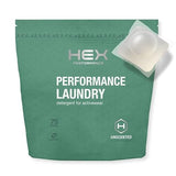 HEX Performance Laundry Detergent Packs, Unscented, 75 Count - Activewear Detergent Pods for Odor & Sweat Removal, Fragrance-Free Sport Wash, HE
