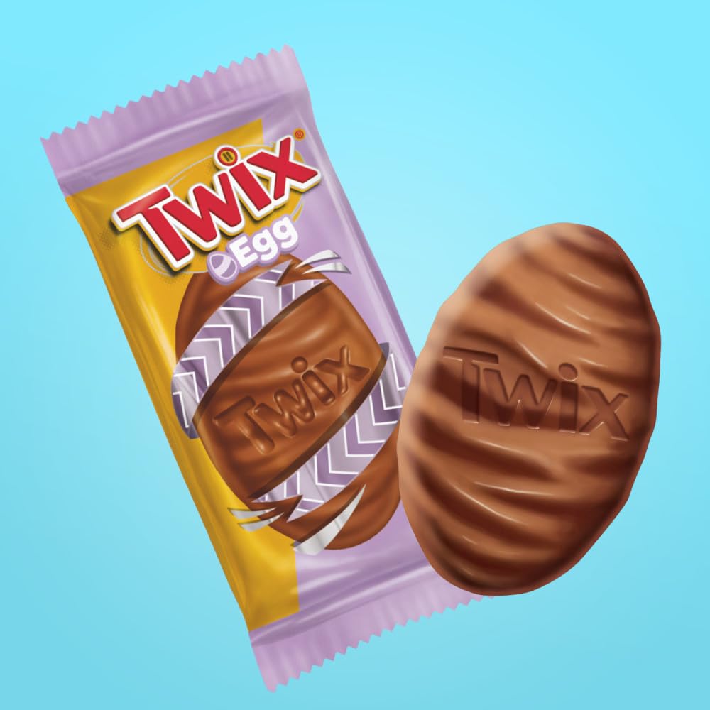 TWIX Eggs Milk Chocolate Caramel Candy Bars Easter Basket Stuffers, 6 Ct Pack