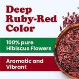 Food to Live Organic Hibiscus Flowers, 1 Pound - Cut and Sifted Loose Leaf Tea, Sourced from Egypt, Plant-Based, Vegan, Kosher, Bulk