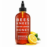 Bees Knees Meyer Lemon Honey - Made in USA Raw Honey Infused with Citrus for Tea, Yogurt & Baking - Bright & Smooth Flavor - 12.5oz