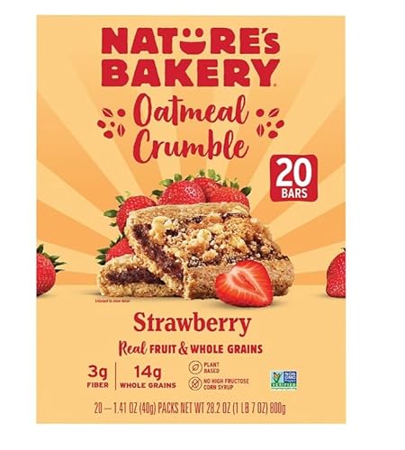 Nature's Bakery Strawberry Oatmeal Crumble - 20 Bars (Pack of 2)