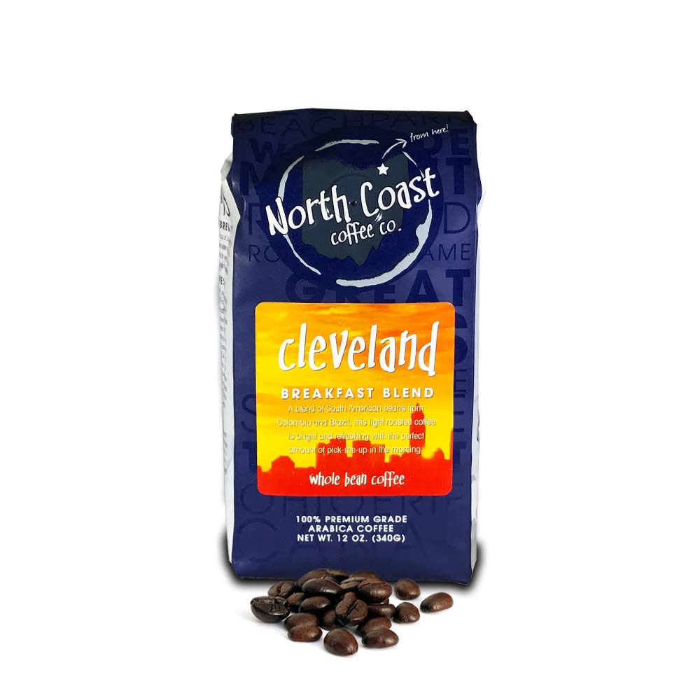 12oz North Coast Coffee - Cleveland Breakfast Blend - Whole Bean Coffee - 12oz Bag (Whole Bean)
